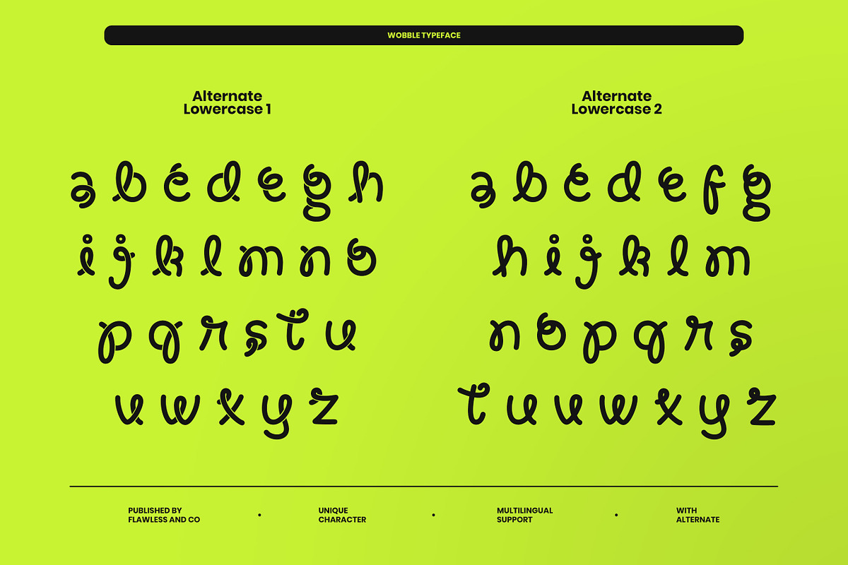 Wobble - Sans Serif Typeface Font, a Sans Serif Font by Flawless And Co (Photo 8 of 10)
