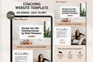 Coaching Canva Website Template