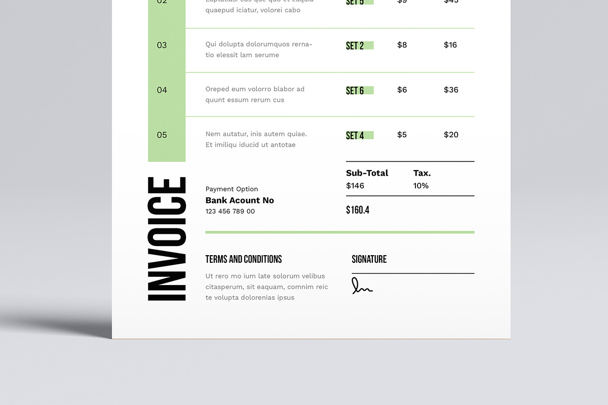 Invoice Design Layout, a Stationery Template by MightyDesign (Photo 5 of 7)