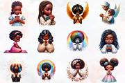 Black Girl Praying Sublimation Bundl, a Person Illustration by RobertsArt (Thumbnail 7 of 7)