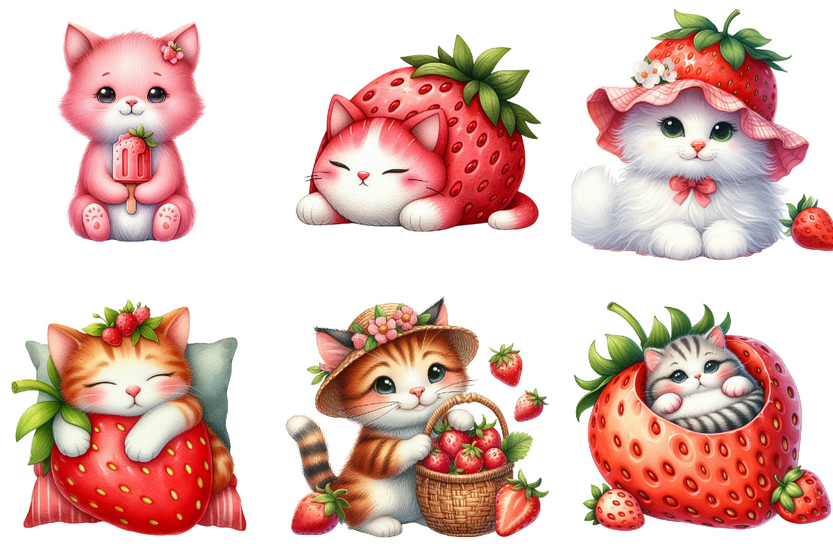 Strawberry Goose Clipart, an Illustration by DreamArtGraphic (Photo 4 of 4)