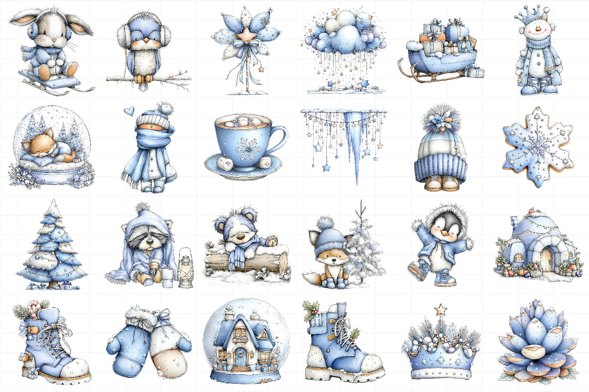 Whimsical Winter Clipart, an Illustration by Daily.Designs (Photo 5 of 5)