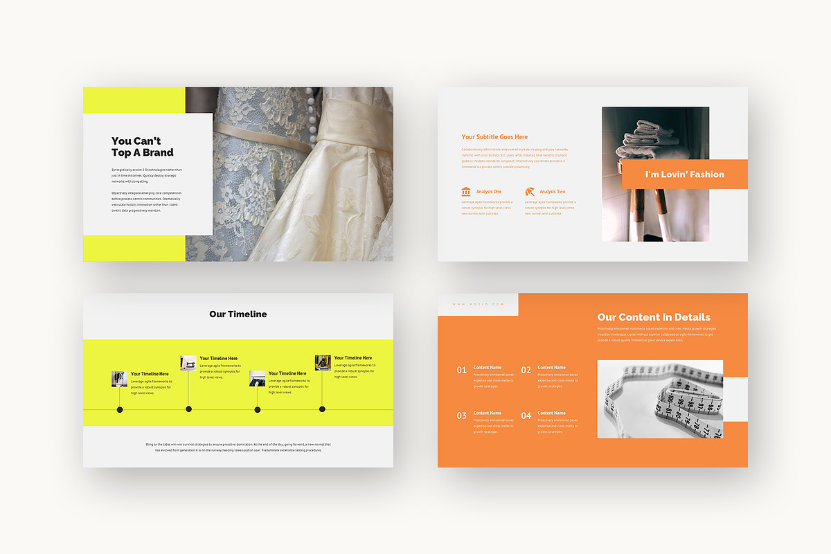 Hosio : Fashion Brand Google Slides, a Presentation Template by Punkl Camp (Photo 4 of 16)