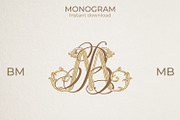 MB BM Wedding Monogram Logo, a Branding & Logo Template by LogoAV (Thumbnail 6 of 6)