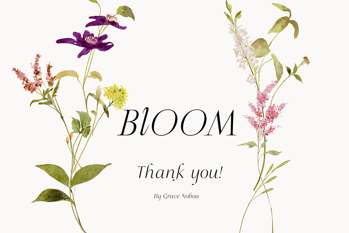 Wildflower spring watercolor florals, a Decorative Illustration by Grace Noboa Illustrations (Photo 9 of 9)