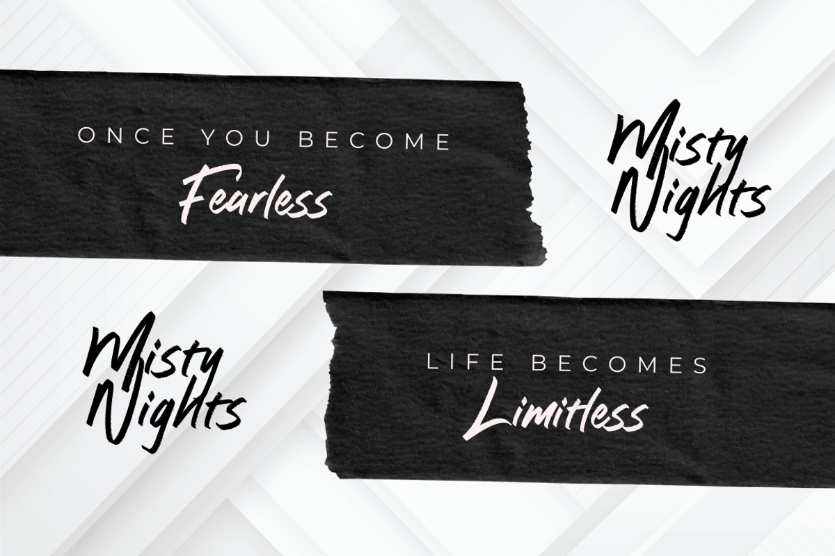 Misty Nights - Brush Font, a Handwritten Font by Sronstudio (Photo 2 of 10)