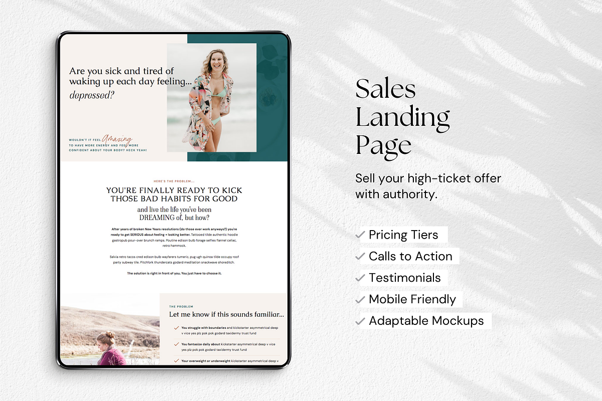 Showit Website & Sales Page Bundle, a Landing Page Template by Sugar Studios (Photo 8 of 11)