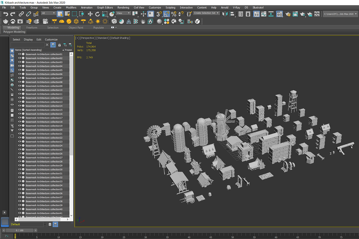 Basemesh chairs collection, an Architecture 3D Model by MohamedHussien1 (Photo 3 of 5)