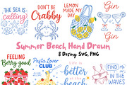 Summer Beach Hand Drawn SVG Bundle, an Illustration by OK Design (Thumbnail 1 of 5)