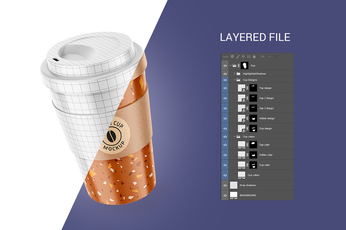Reusable Coffee Cups Mockup Set, a Cups & Container Mockup by ShooShooShop (Photo 2 of 6)