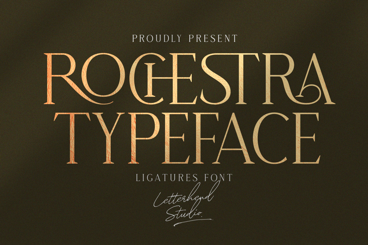 Rochestra Serif Typeface, a Serif Font by Letterhend Studio (Photo 1 of 9)