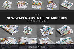 Newspaper Advert. Mockups Bundle