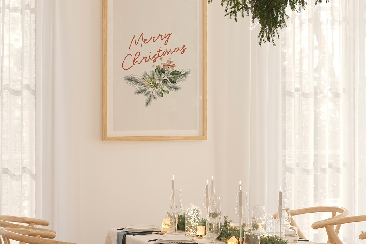 CHRISTMAS DINNER | frame mockup set, a Household Mockup by yuliyuri.studio (Photo 9 of 12)