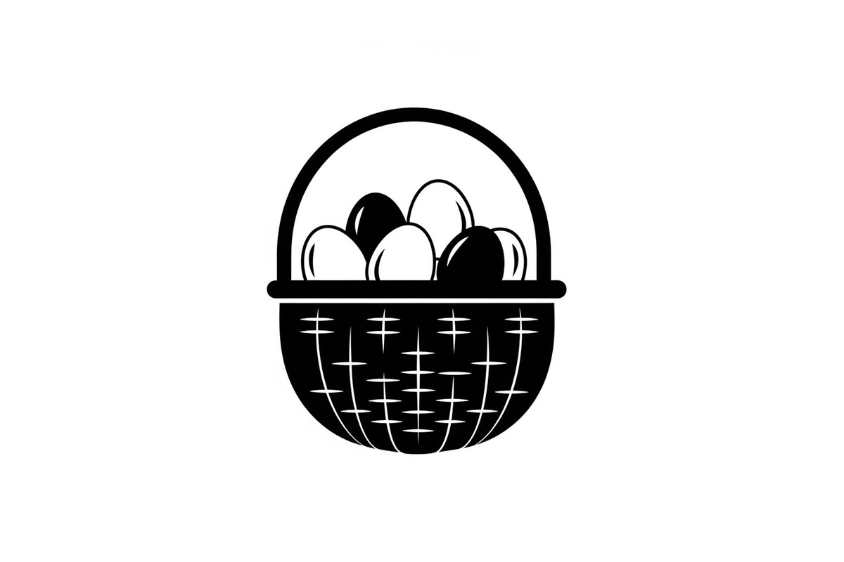 Easter Basket Vector Silhouette Bund, an Illustration by Designs_River (Photo 9 of 51)