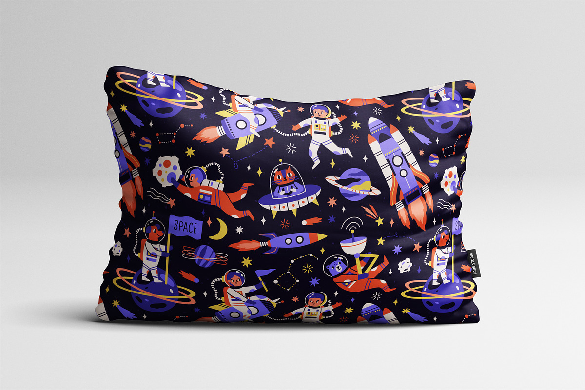 Cosmic childish seamless patterns, a Pattern Graphic by Good Studio (Photo 8 of 8)