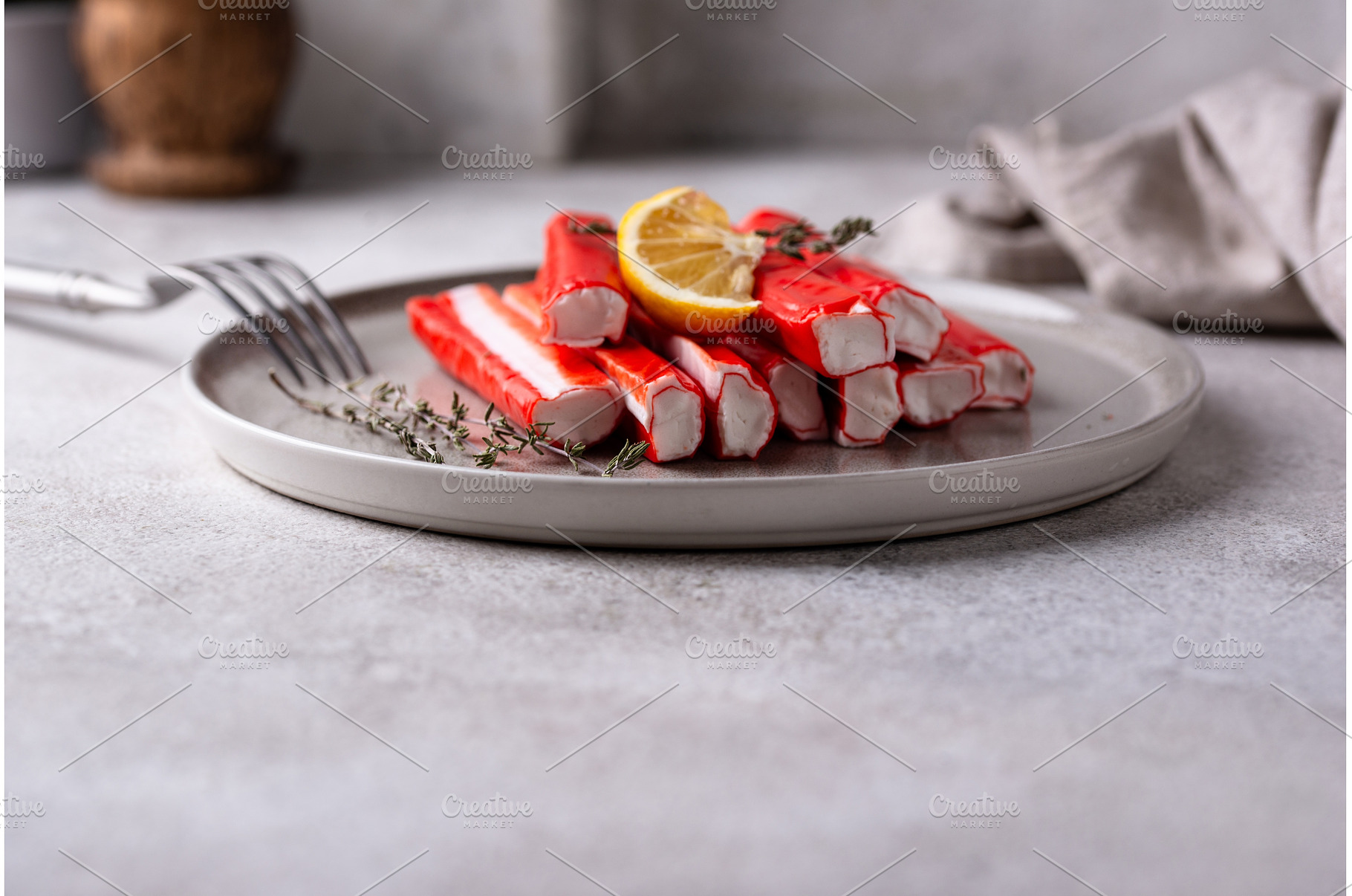 Surimi sticks from crab meat, a Food & Drink Photo by Yulia Furman