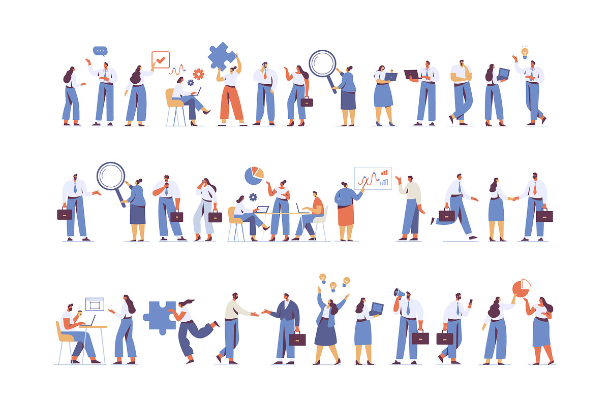 Business people vector bundle, a Person Illustration by Vector_Art