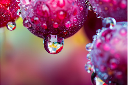 Fresh red grapes with sparkling, a Food & Drink Photo by Ylivdesign