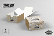 Square Fold Out Box Packaging Mockup, a Cups & Container Mockup by INCDesign (Thumbnail 5 of 6)
