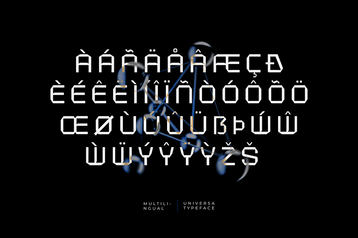 Universa - Futuristic Font, a Sans Serif Font by limitype (Photo 8 of 16)