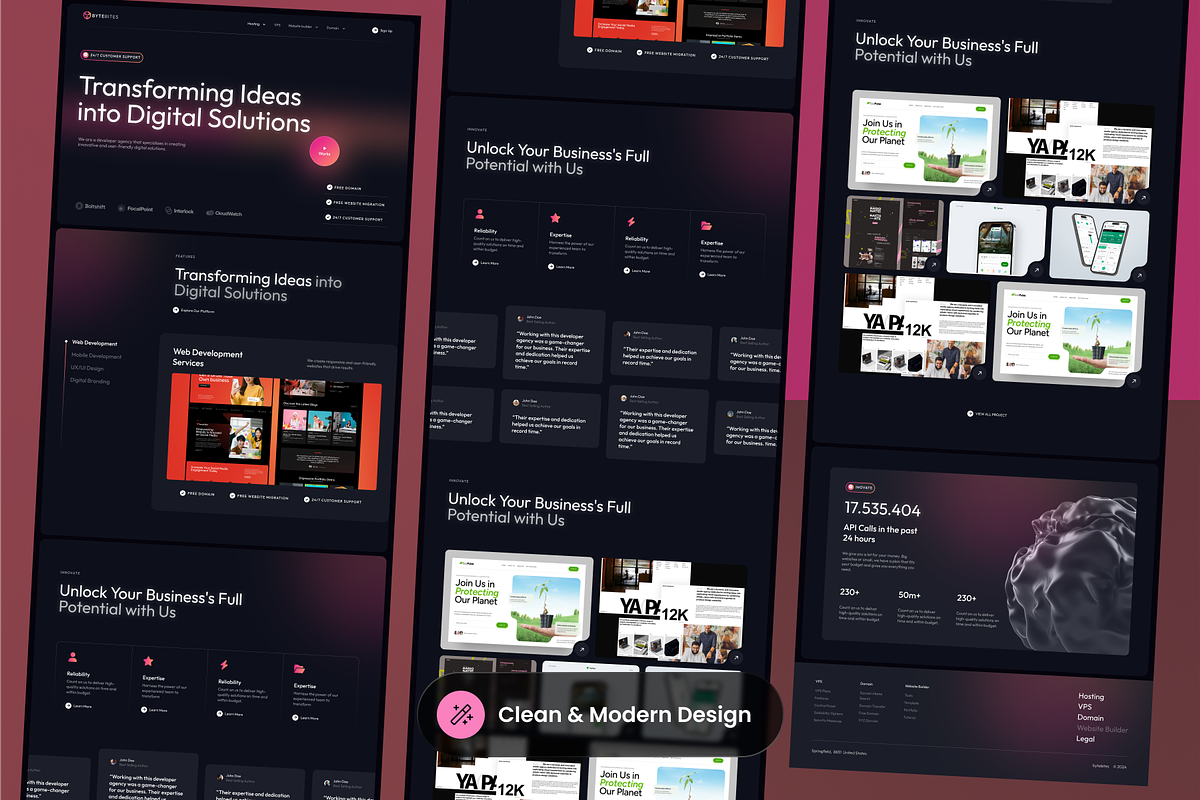Developer Agency Landing Page, a Landing Page Template by SLAB! Design (Photo 3 of 3)