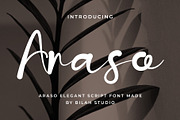 Araso Elegant Script Font, a Script Font by Bilahstudio (Thumbnail 1 of 10)