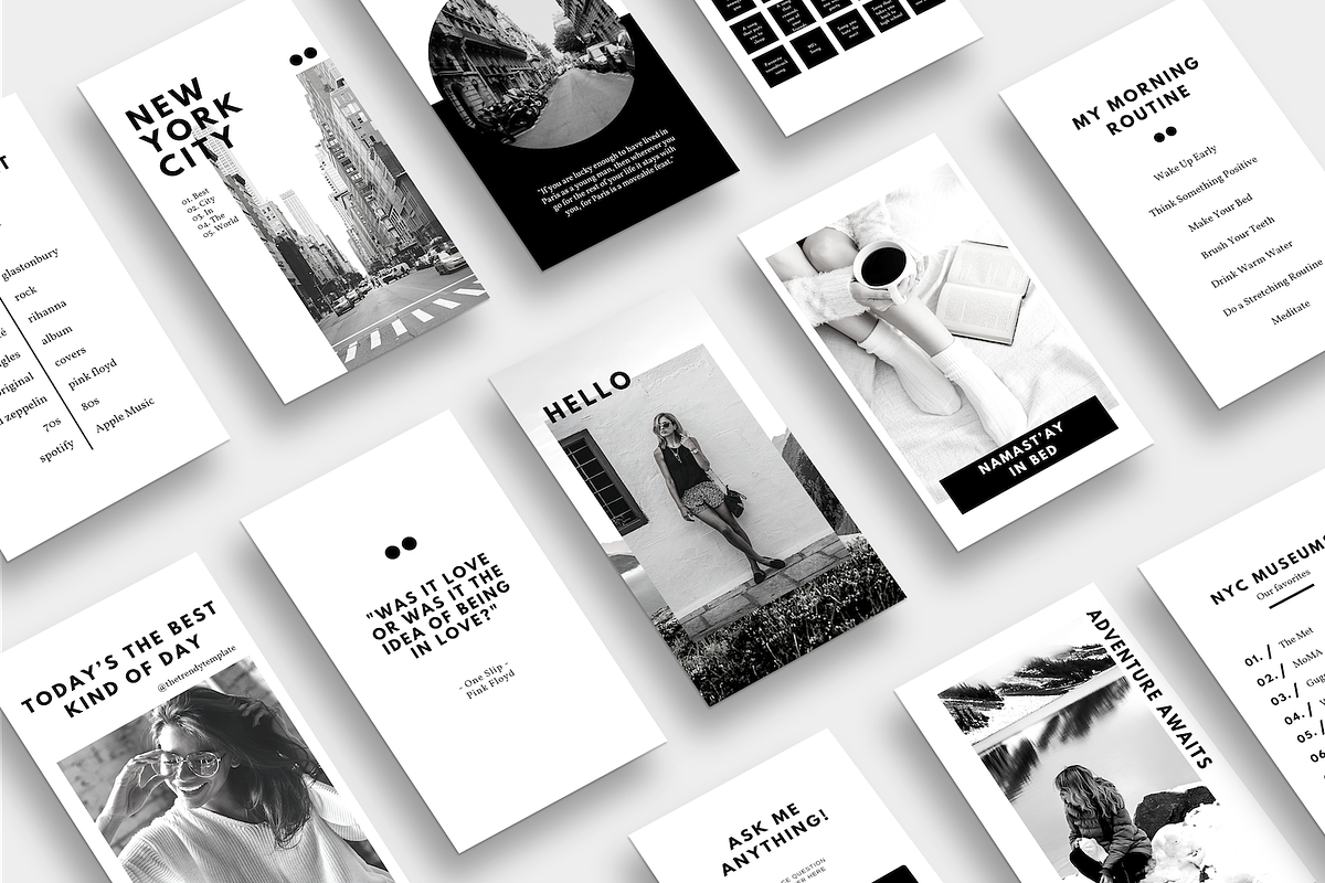 Black&White Instagram Story Template, a Social Media Template by thetrendytemplate (Photo 2 of 5)