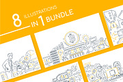 Finance - Line Illustrations Bundle, an iPhone Mockup by Boyko Pictures (Thumbnail 2 of 12)