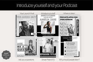 50 Podcast Instagram Template BUNDLE