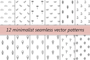 Minimalist vector seamless patterns