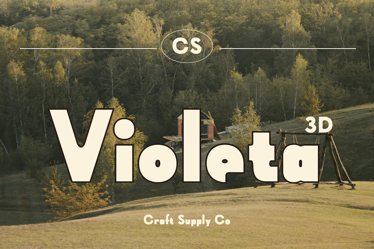 CS Violeta 3D, a Sans Serif Font by Craft Supply Co. (Photo 1 of 8)