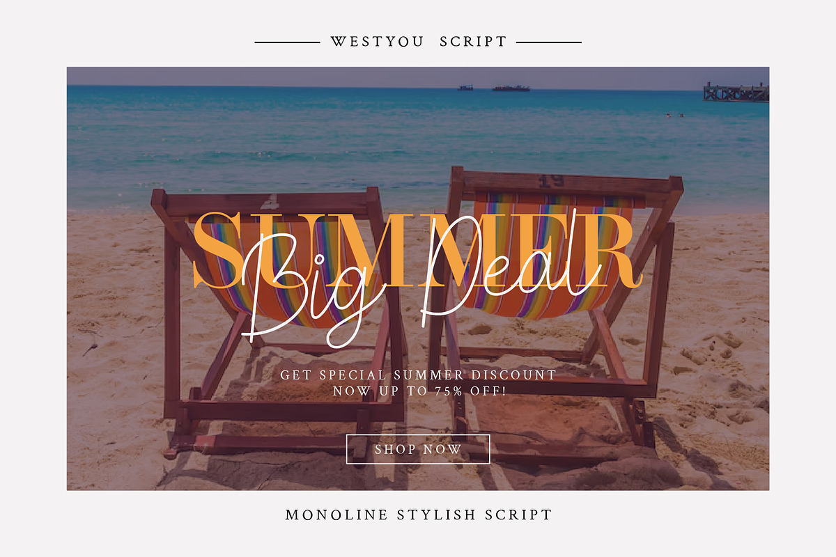 Westyou - Script Monoline, a Font by Hasbi Creative (Photo 3 of 11)