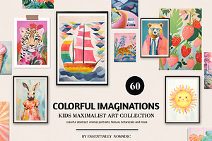 Maximalist Art for Kids Room, a Background Graphic by Essentially Nomadic