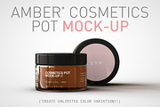 Amber Cosmetics Pot Mock-Up, a Household Mockup by TSOBG (Thumbnail 1 of 15)