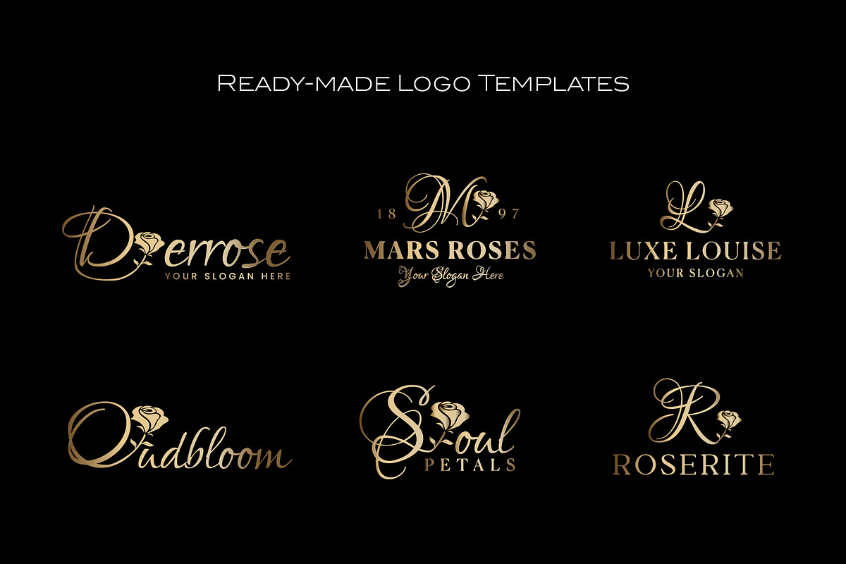 Luxury Letter A-Z with Rose Logo Kit, a Branding & Logo Template by Luxury Logos (Photo 5 of 12)