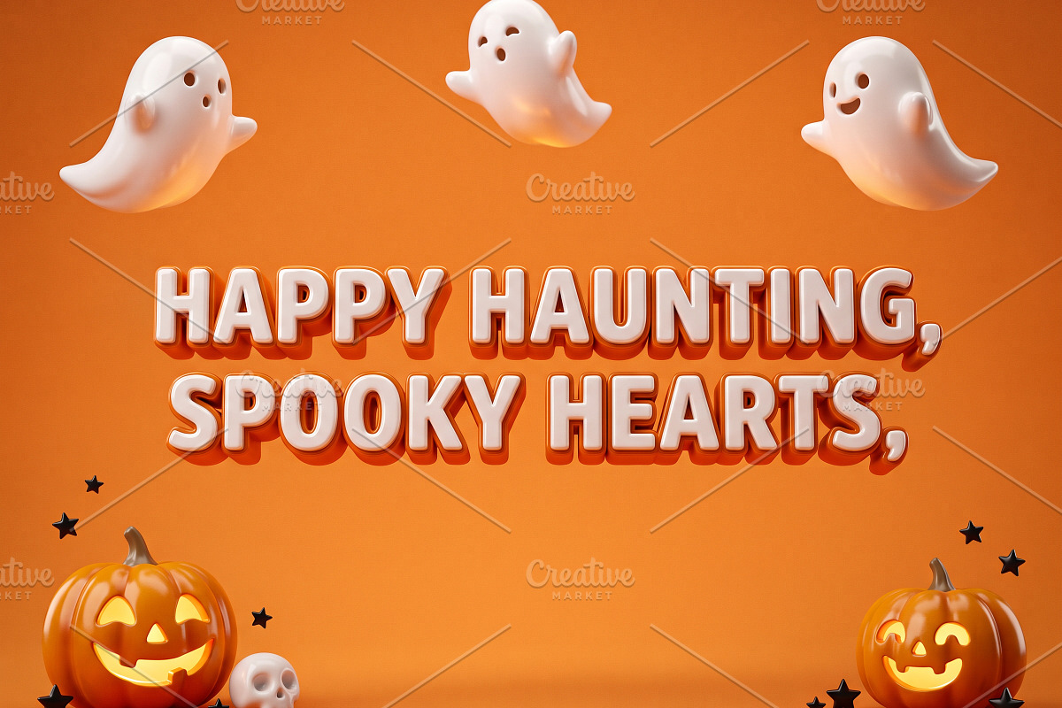 Cute Spooky Season 3D Background, a Holiday Photo by hkmonir (Photo 10 of 11)