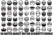 Easter Basket Vector Silhouette Bund, an Illustration by Designs_River (Thumbnail 1 of 51)