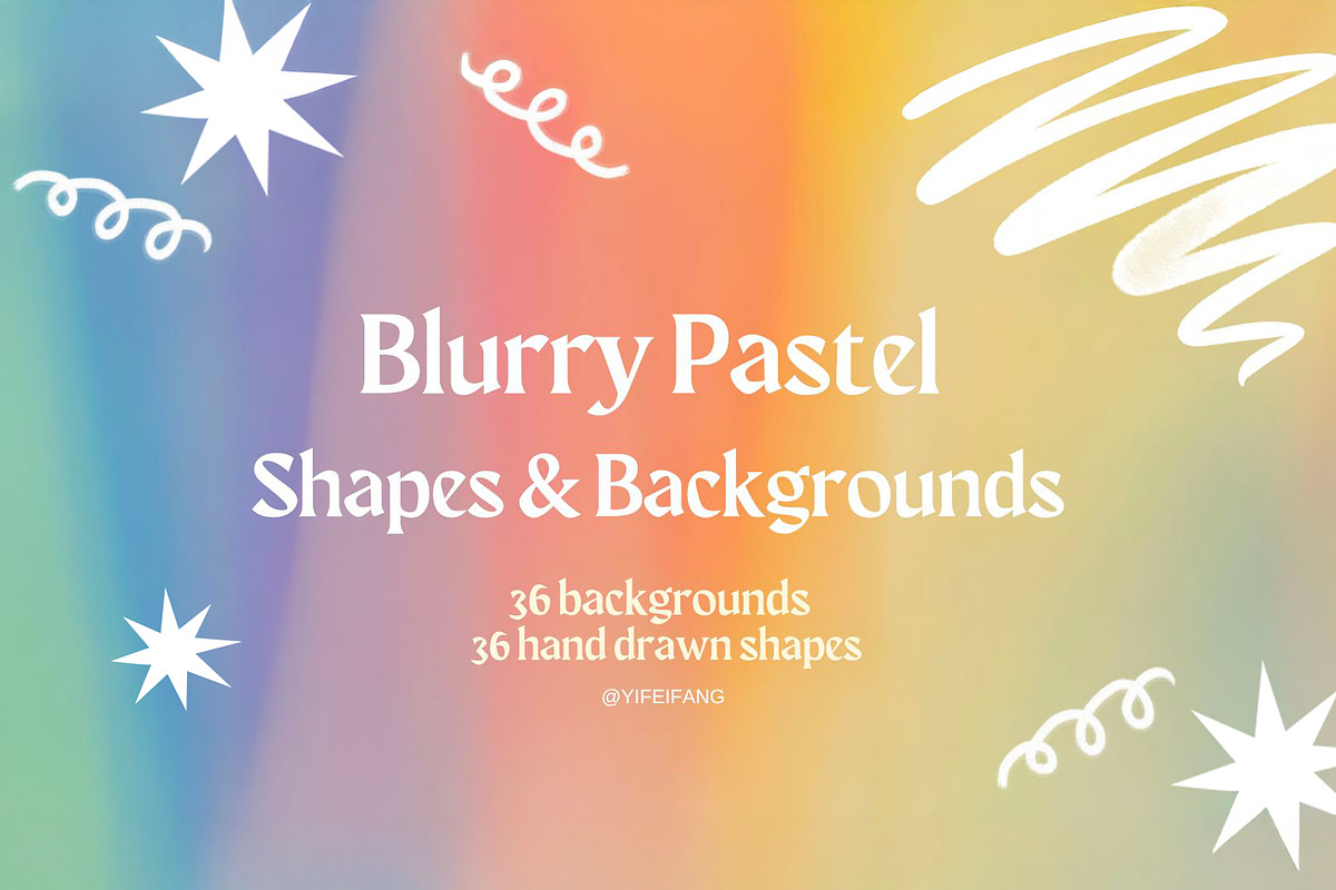 Blurry Pastel shapes and backgrounds, a Background Graphic by YifeiFang (Photo 1 of 9)