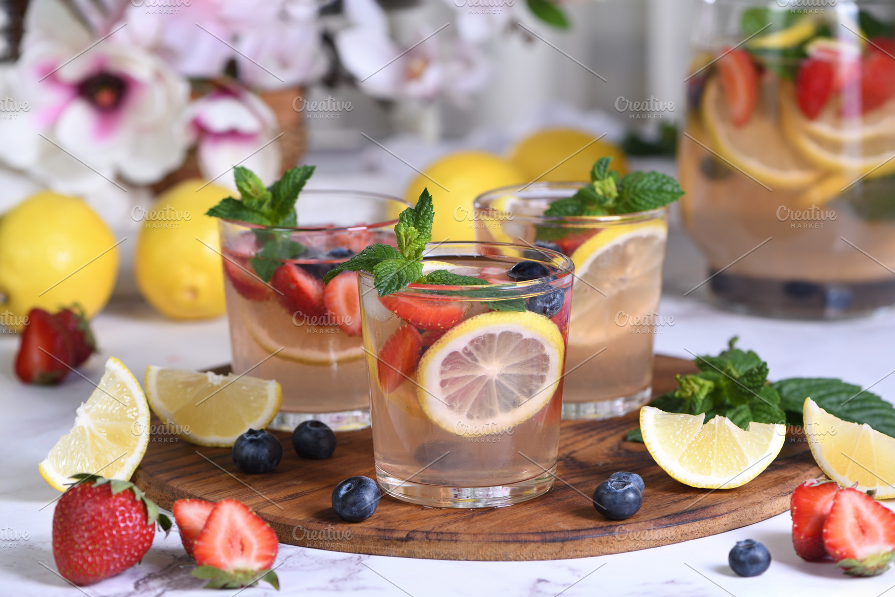 Lemonade with strawberries, a Food & Drink Photo by Apolonia