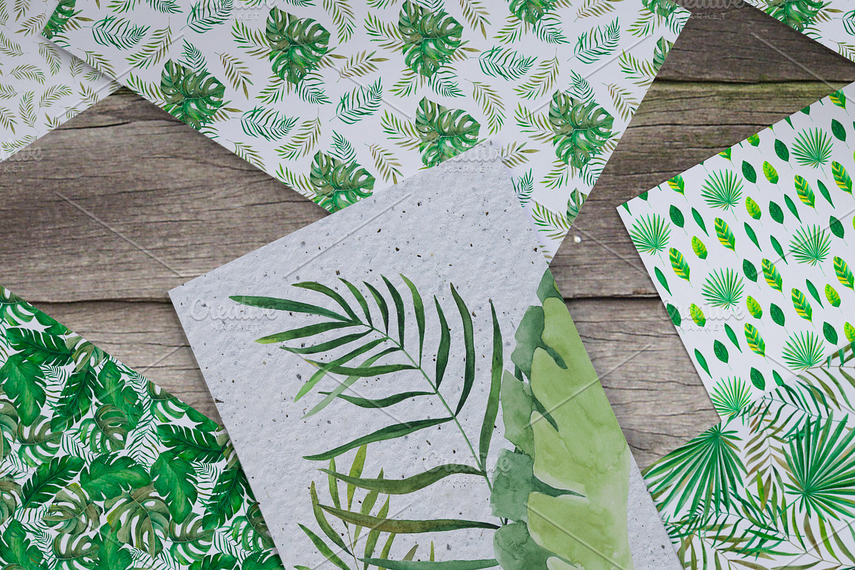 Amazonia. Tropical leaves, a Decorative Illustration by SaharaArt (Photo 7 of 8)
