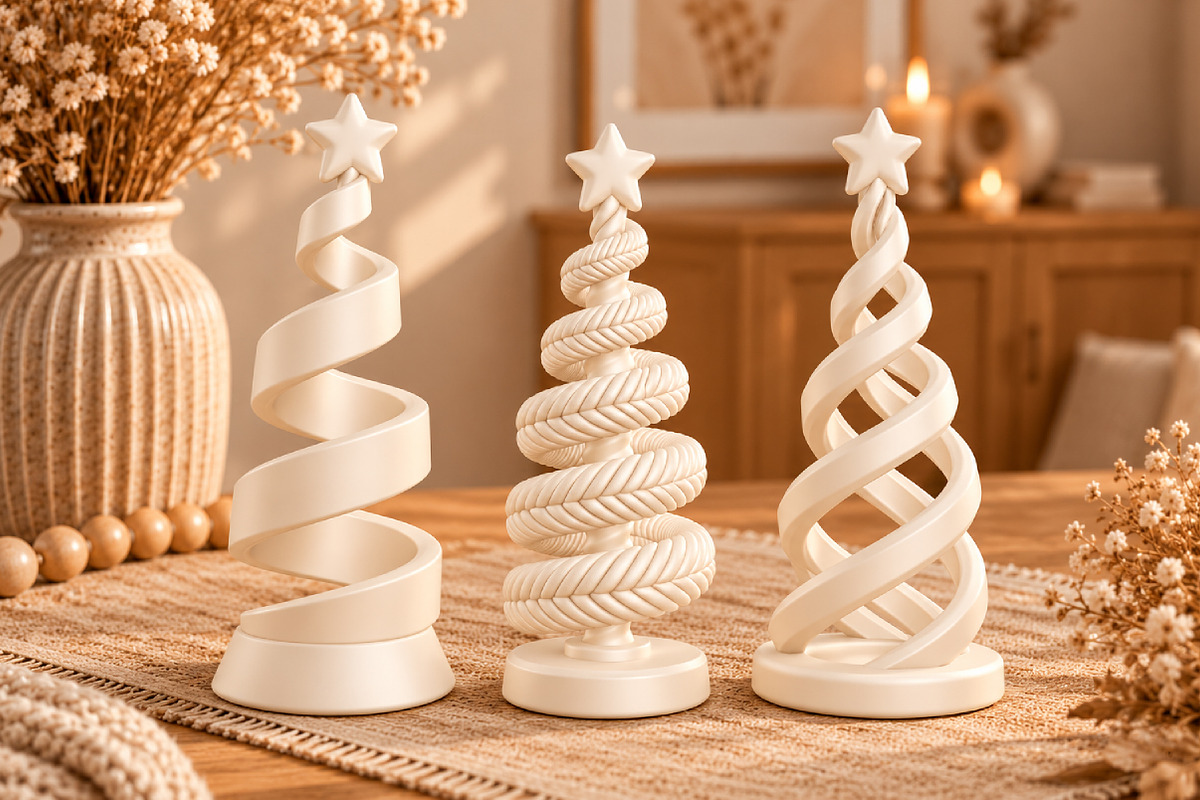 Modern Spiral Christmas Tree STL, a Scene 3D Model by Layerology (Photo 1 of 4)