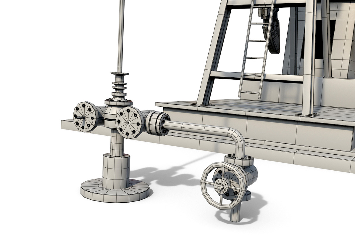 Oil Pump Jack, an Object 3D Model by Tedi Permana (Photo 7 of 13)