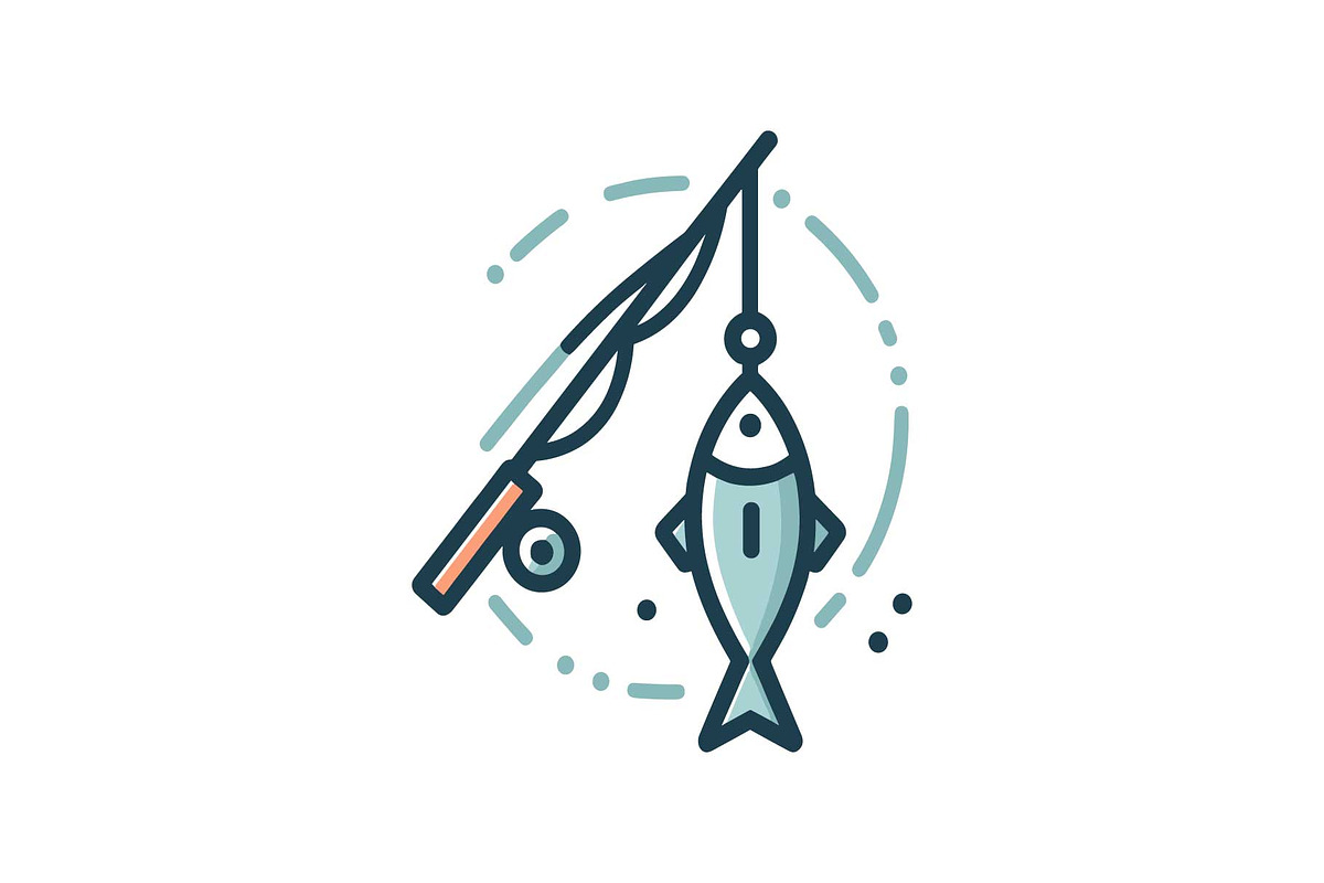 Minimal Fishing Rod Icon Vector Set, an Object Graphic by yasushie (Photo 2 of 16)