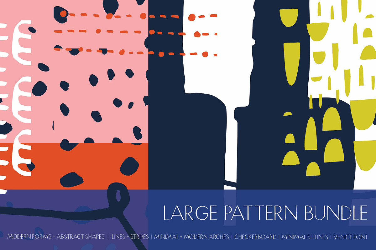 65% OFF-Large Pattern + Font Bundle, a Pattern Graphic by The Collective Studio (Photo 1 of 21)
