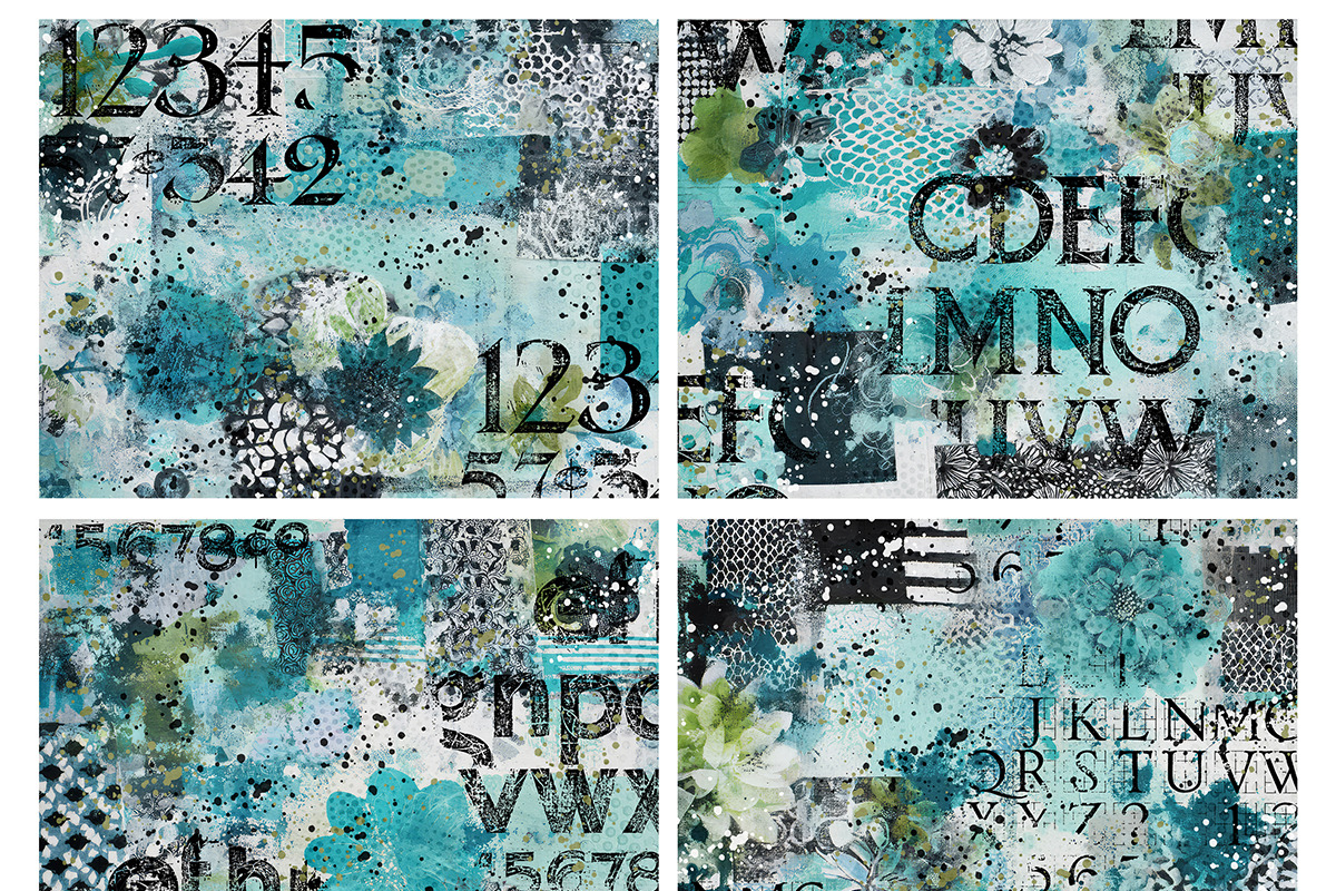 Aquamarine Abstract Textures, a Texture Graphic by Polka Dot Pixels (Photo 4 of 5)