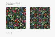 Exquisite Botanical Floral Pattern, a Pattern Graphic by likorbut (Thumbnail 3 of 14)