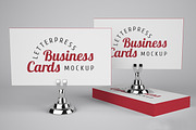 Letterpress Business Cards Mockup, a Print Template by ItemBridge (Thumbnail 1 of 3)