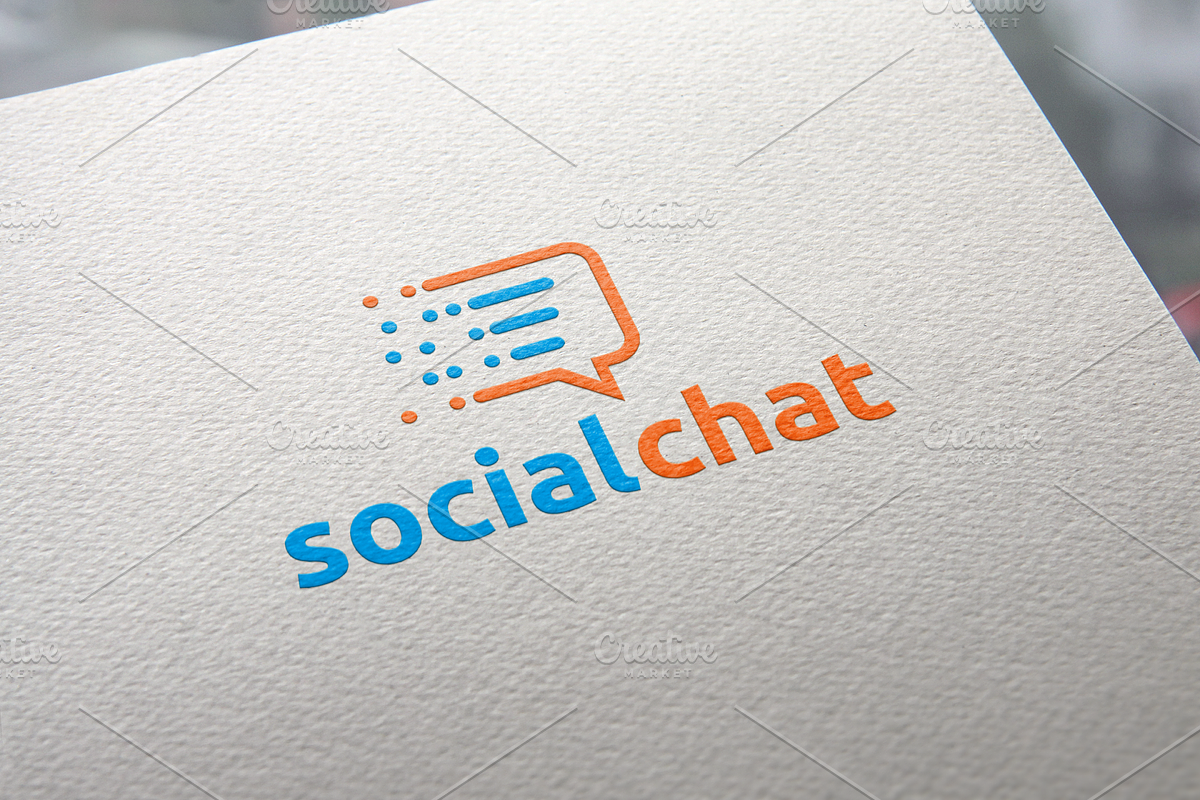 Social Chat Logo, a Branding & Logo Template by REDVY CREATIVE