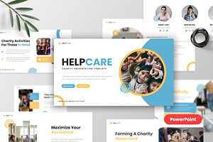 Helpcare - Charity PowerPoint, a Presentation Template by MtvtdArt