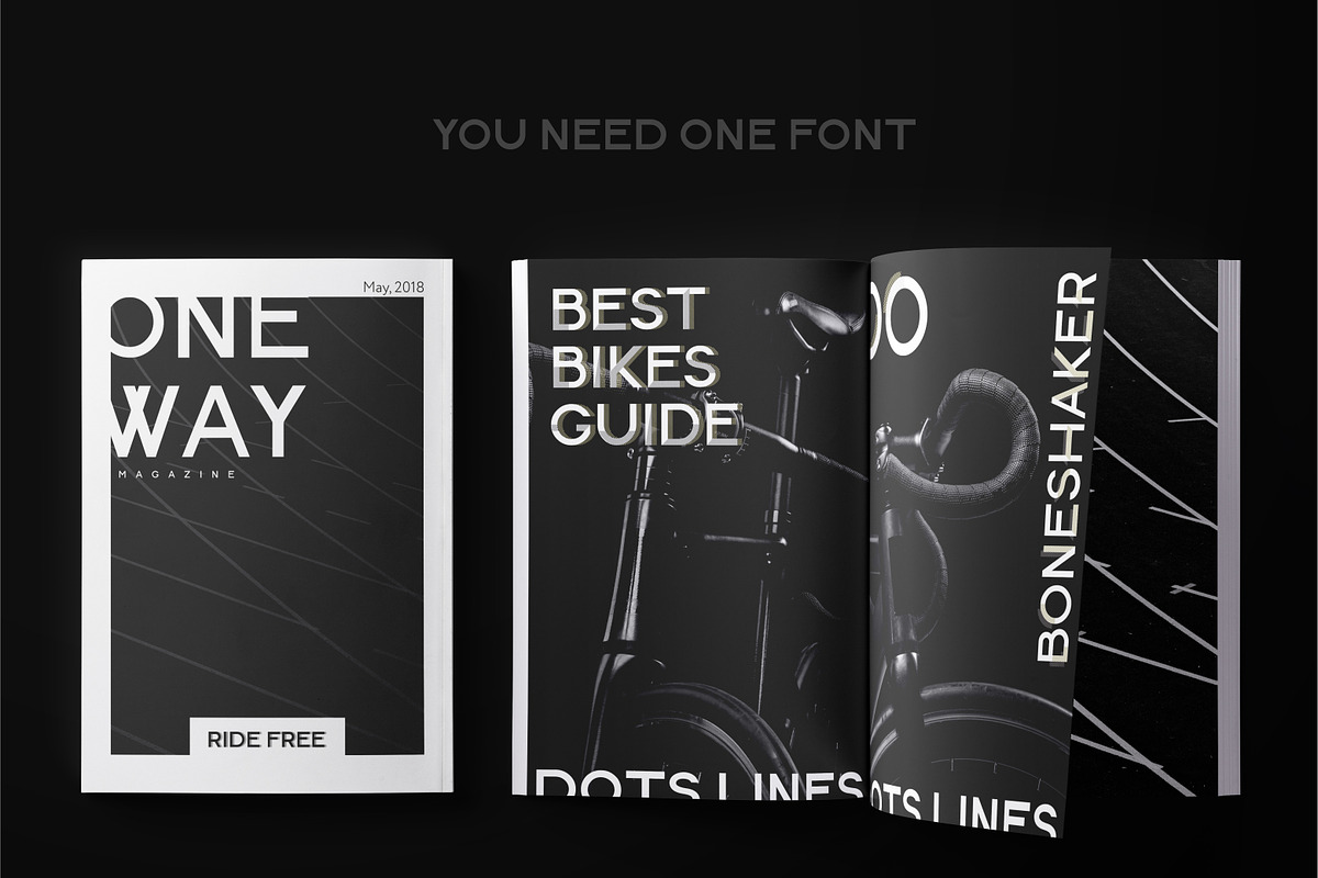 Dots Lines. Display font, 8 styles. preview 8